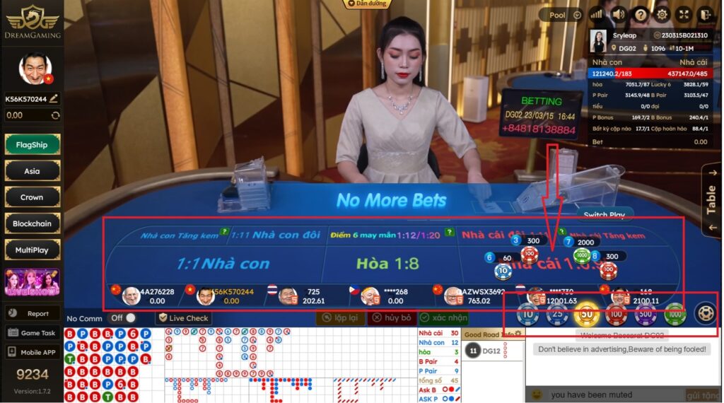 Các bước chơi Baccarat online